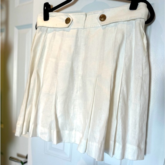 Zimmermann White Skirt with gold button details - Picture 3 of 3